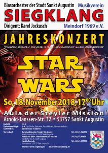 Plakat des Jahreskonzert "Star Wars" 2018